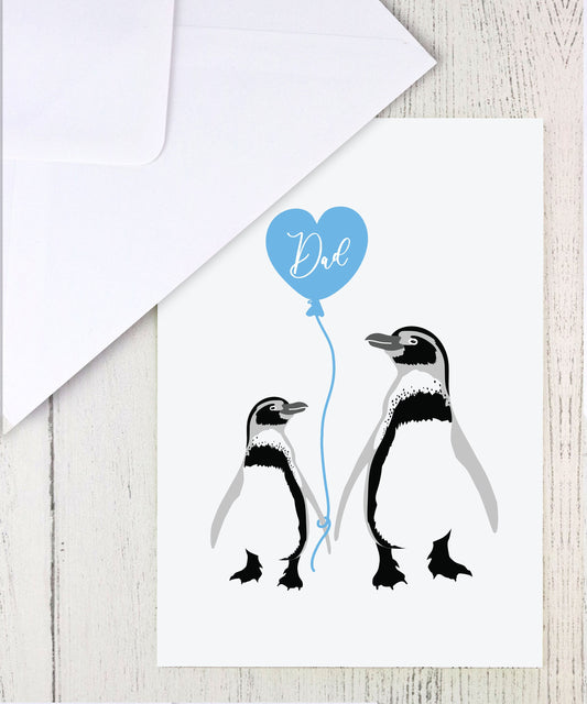 Dad penguin card