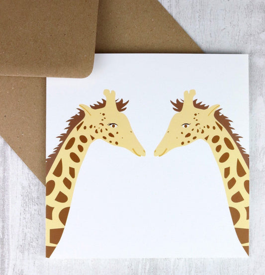 Giraffe Greetings Card: Animal Lover Card