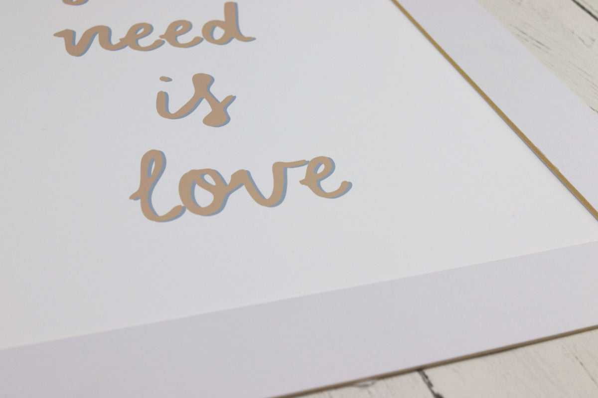 Love quote wall print