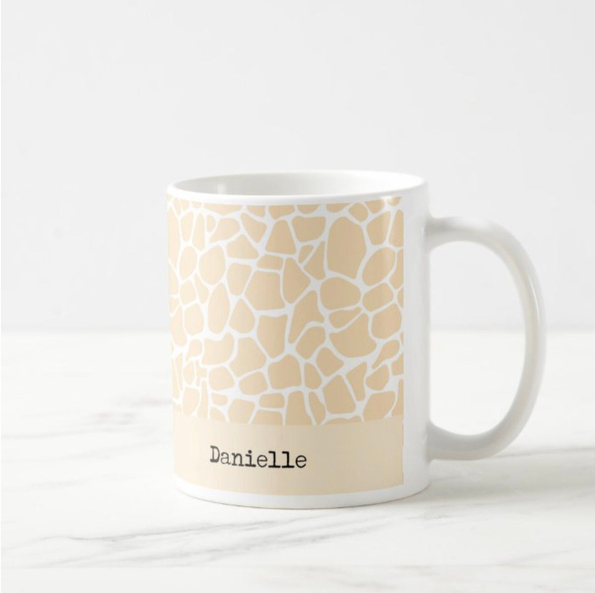 Giraffe print mug