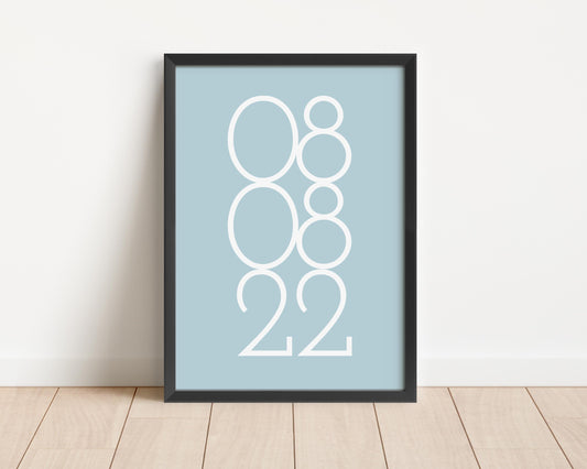 Personalised date print