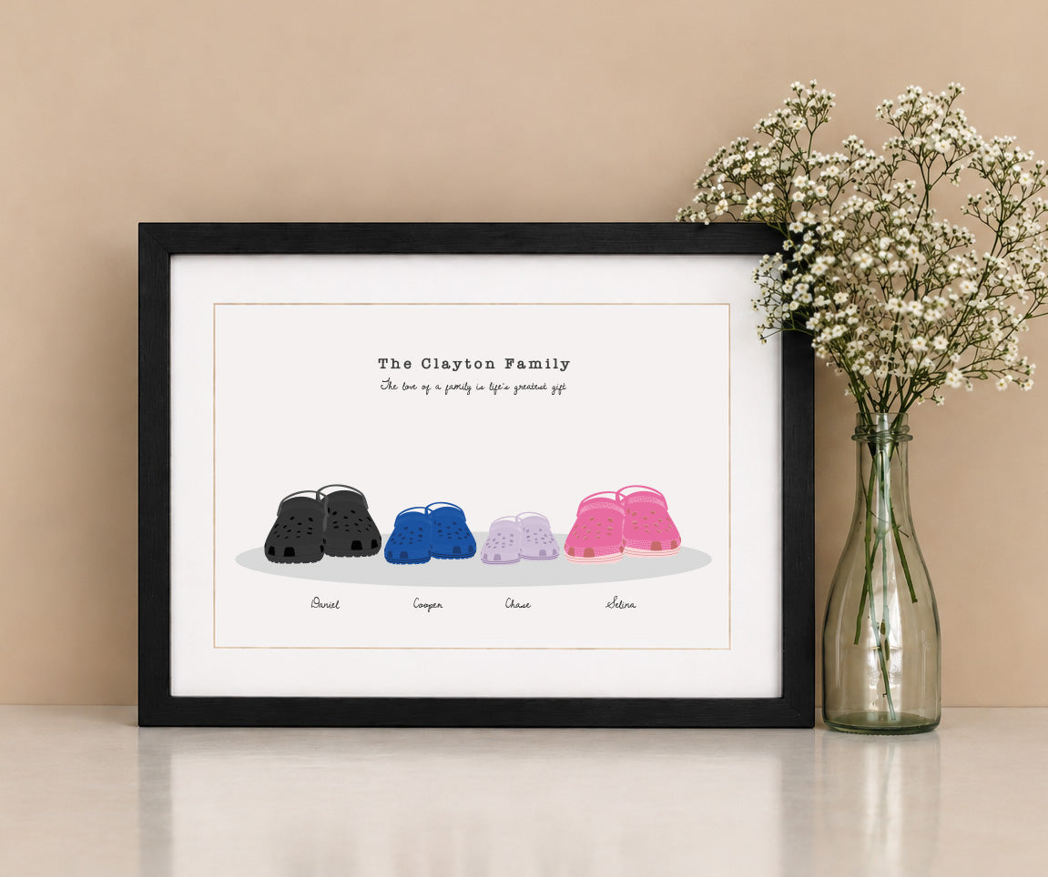 Crocs inspired family print
