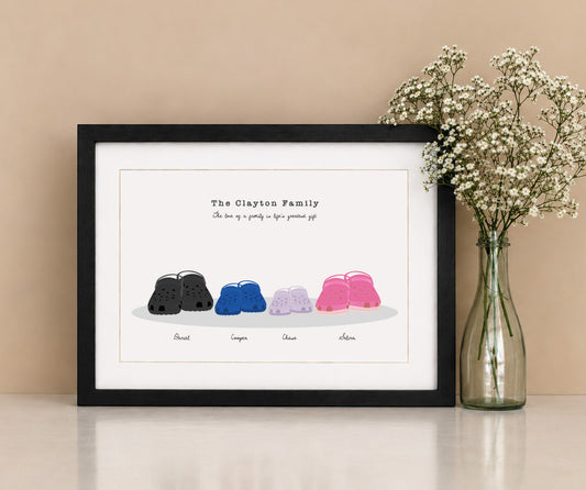 Crocs inspired family print