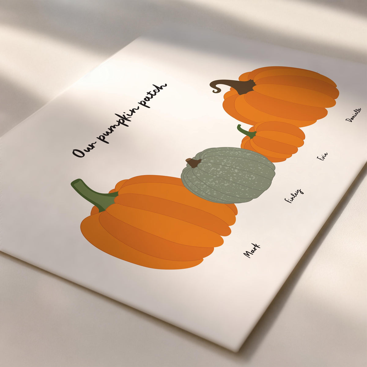 Personalised Family Halloween Pumpkin Print