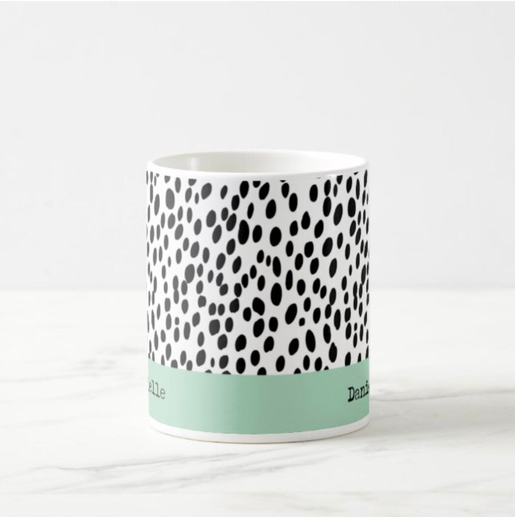 Animal print mug dalmatian spots