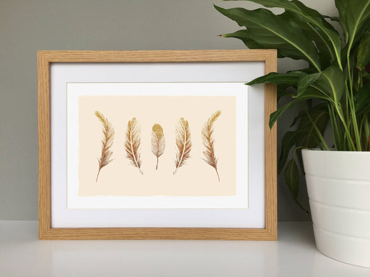 Feather art print