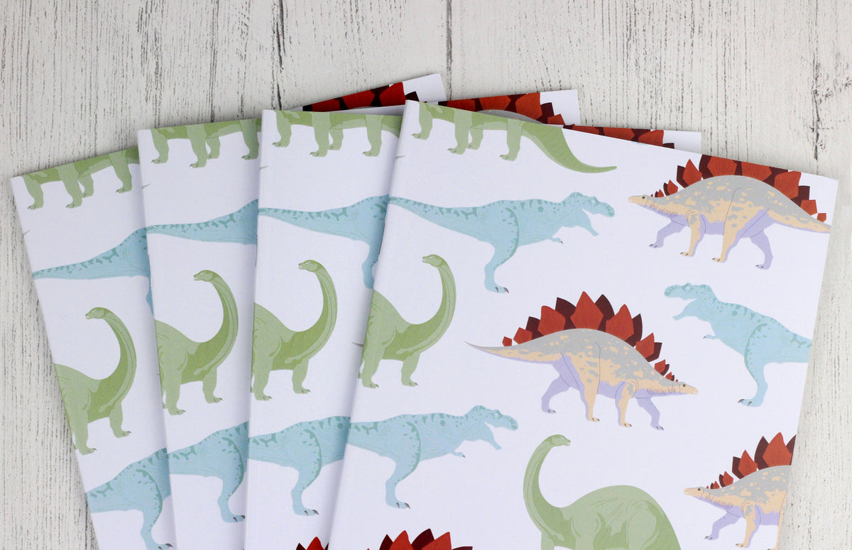 Dinosaur A5 notebook - plain or lined pages
