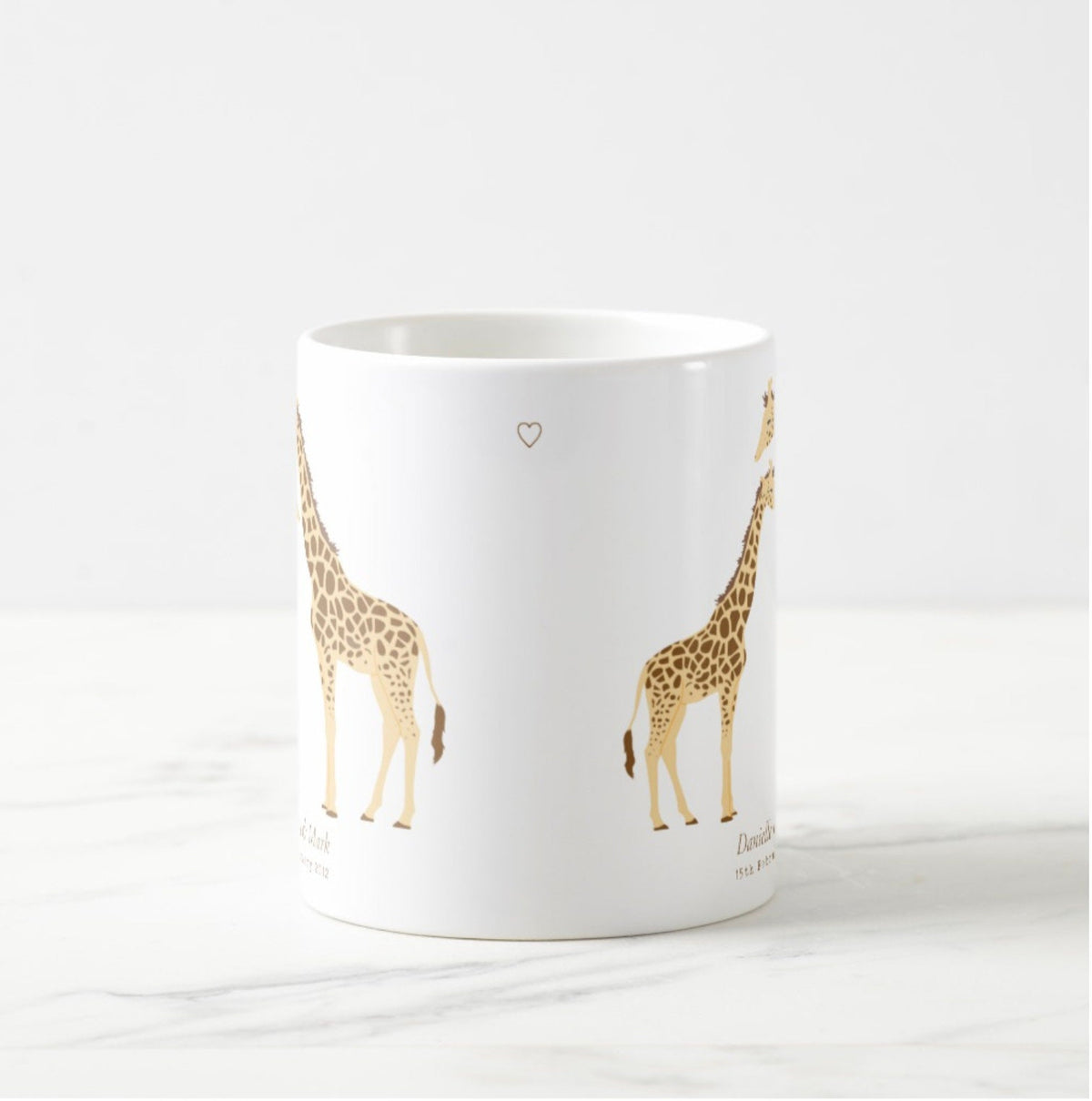 Personalised giraffe mug
