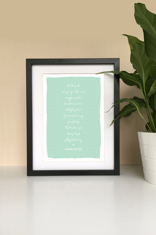 Personalized Best Friend Memories Print, Custom Gift (A4/A3)