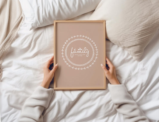 Personalised Family Surname Print, Custom Name Art (A4/A3)