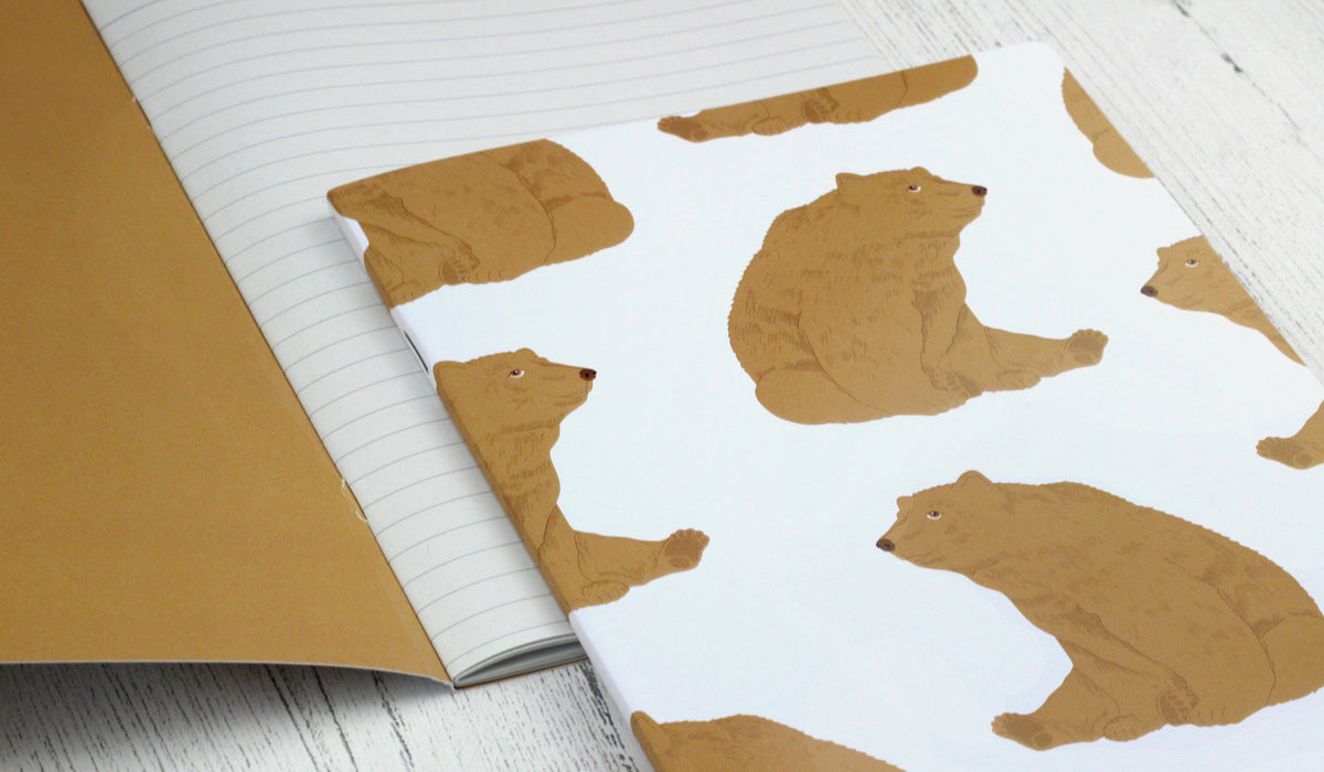 Bear A5 notebook - plain or lined pages