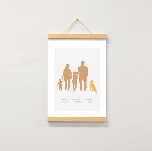 Wooden poster hanger frame
