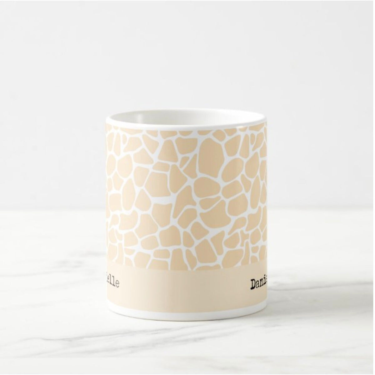 Giraffe print mug