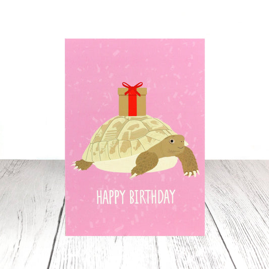 Tortoise turtle birthday card