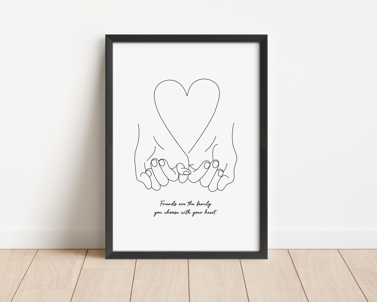 Friend Pinky Promise Art Print – Friendship Gift